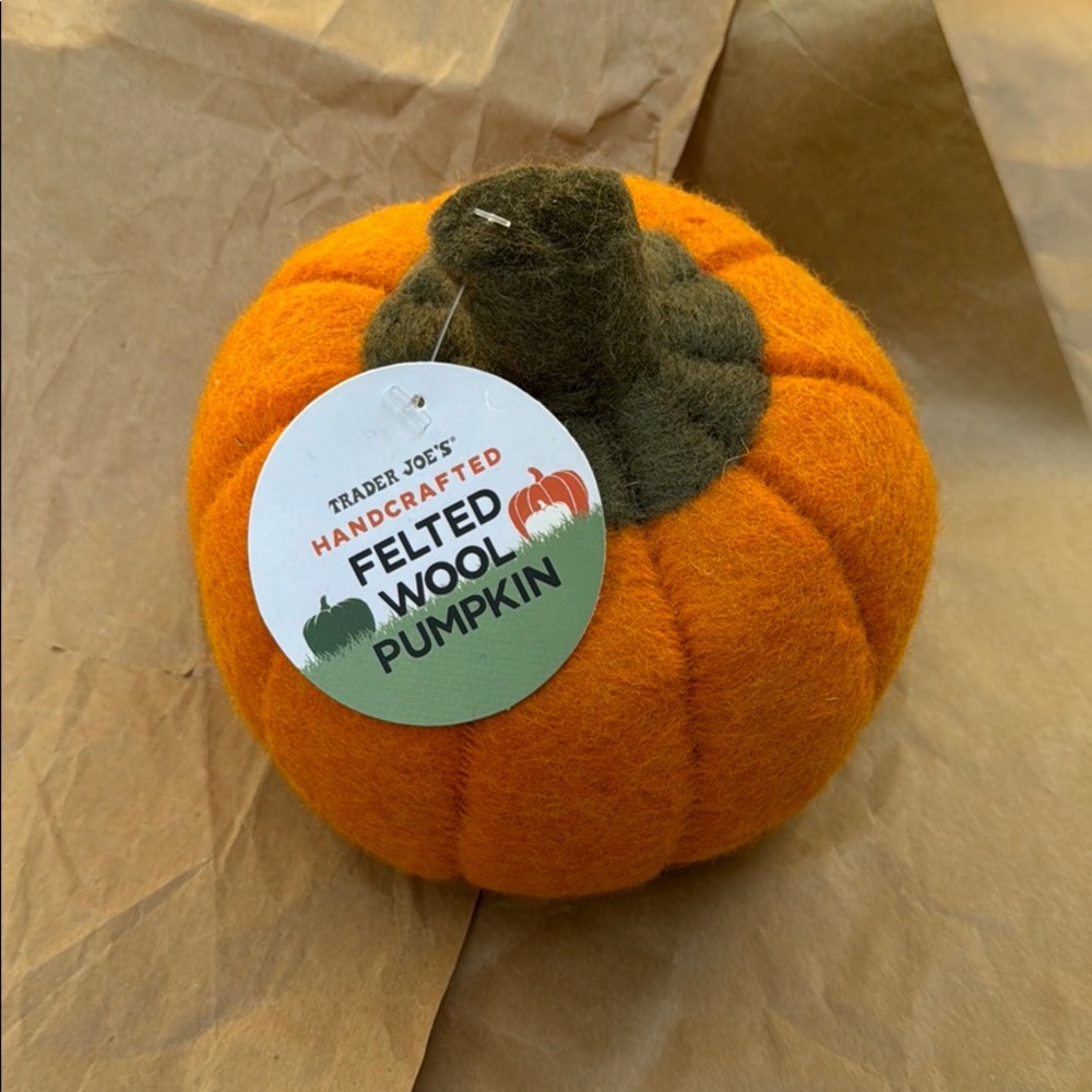 Trader Joe’s Felted Wool Pumpkin Halloween